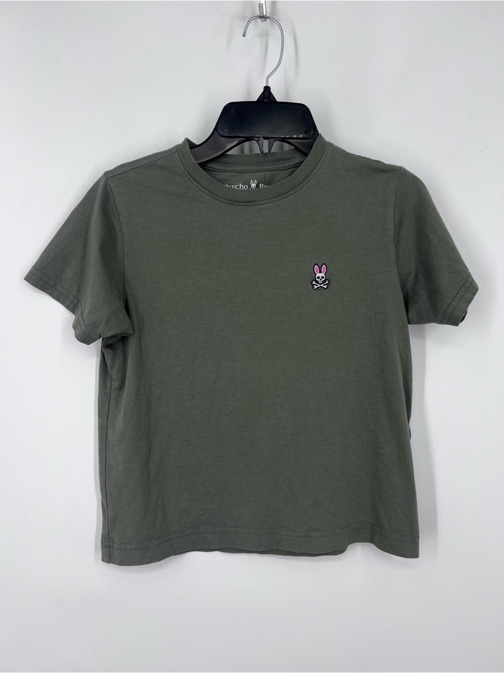 Psycho Bunny Kids Green Crew Neck Shorts Sleeve Shirt 7/8